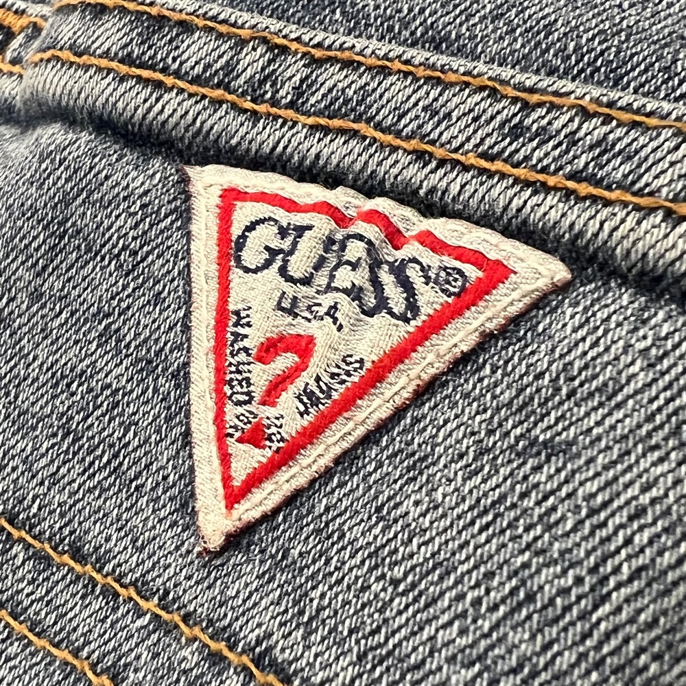 Classic [GUESS] Vintage Denim Pencil Skirt | Blue Jean Mini Skirt | 30 · Medium - Picture 5 of 13